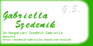 gabriella szedenik business card